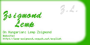 zsigmond lemp business card